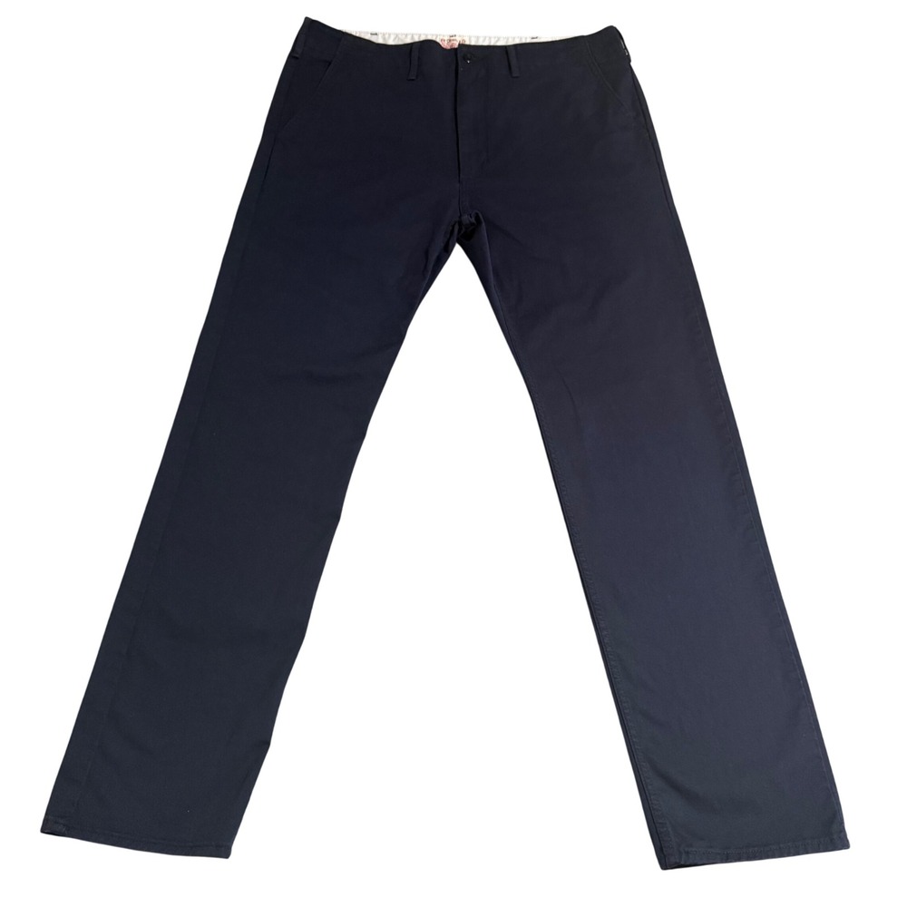Levis XX Chino Navy Blue Straight Leg Pants Mens 36x32 Stretch Casual Preppy